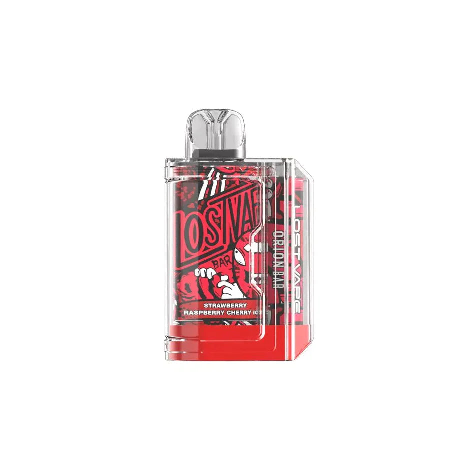 Strawberry Raspberry Cherry Ice Lost Vape Orion Bar 7500 - Black Coral